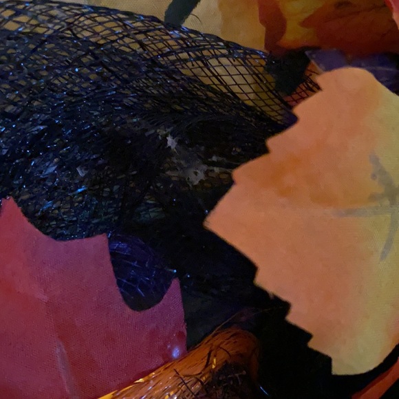 Custom By Me Halloween Witch Hat Wreath Cats Roses Brooms Autumn Leaves Spiders - Picture 14 of 15